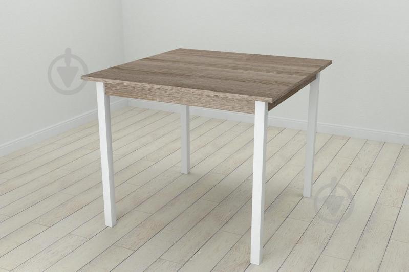 Стол кухонный Ferrum-decor Диего 75x80x80 Белый ДСП Сонома Трюфель 16мм (DIE0040)