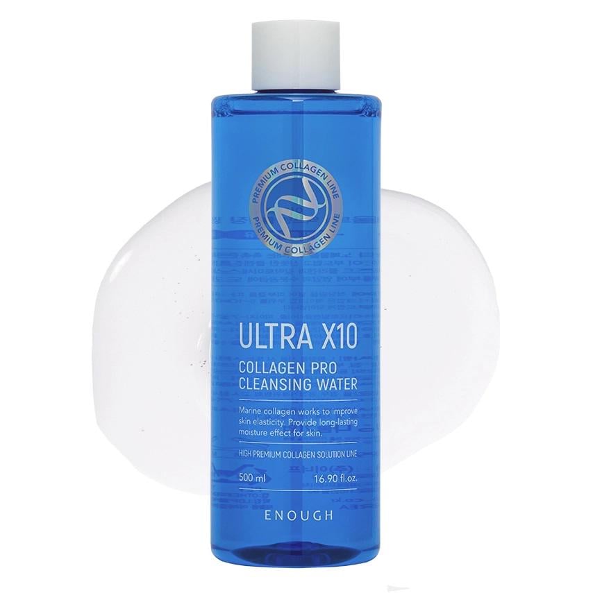 Очищающая вода Enough Ultra X10 Collagen Pro Cleansing Water 500 мл (8809438488594) - фото 2