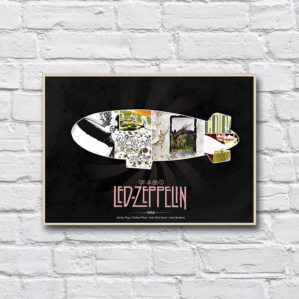 Постер деревянный Led Zeppelin 210х297 мм (18236159)