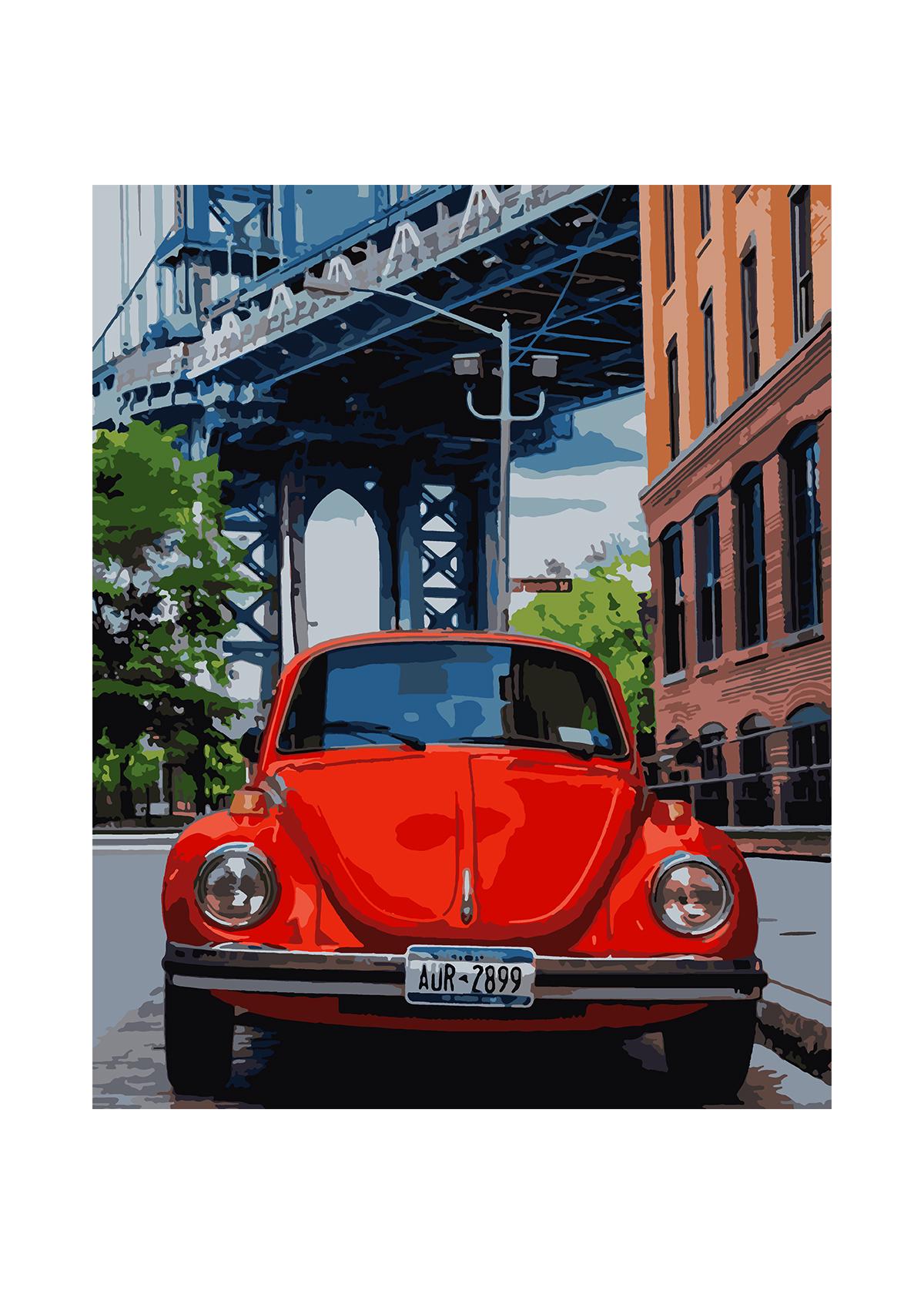 Картина по номерам Santi Ретро машина 40х50 см (954749)