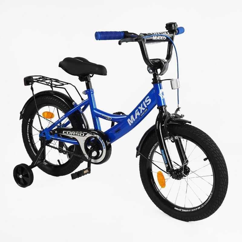 Велосипед Corso MAXIS 2-х колесный дополнительные колеса 18" Blue (163797)