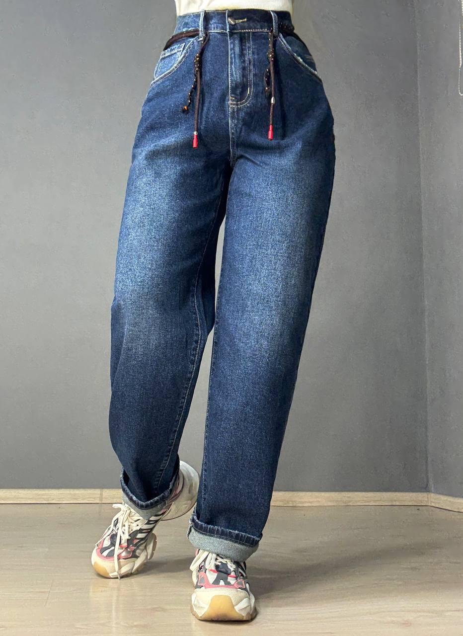 Джинси жіночі Ladyn 845 MOM skater талія на резинці батал великі розміри р. 31 Синій (5188) - фото 6 Джинси жіночі Ladyn 845 MOM skater талія на резинці батал великі розміри р. 31 Синій (5188) - фото 6