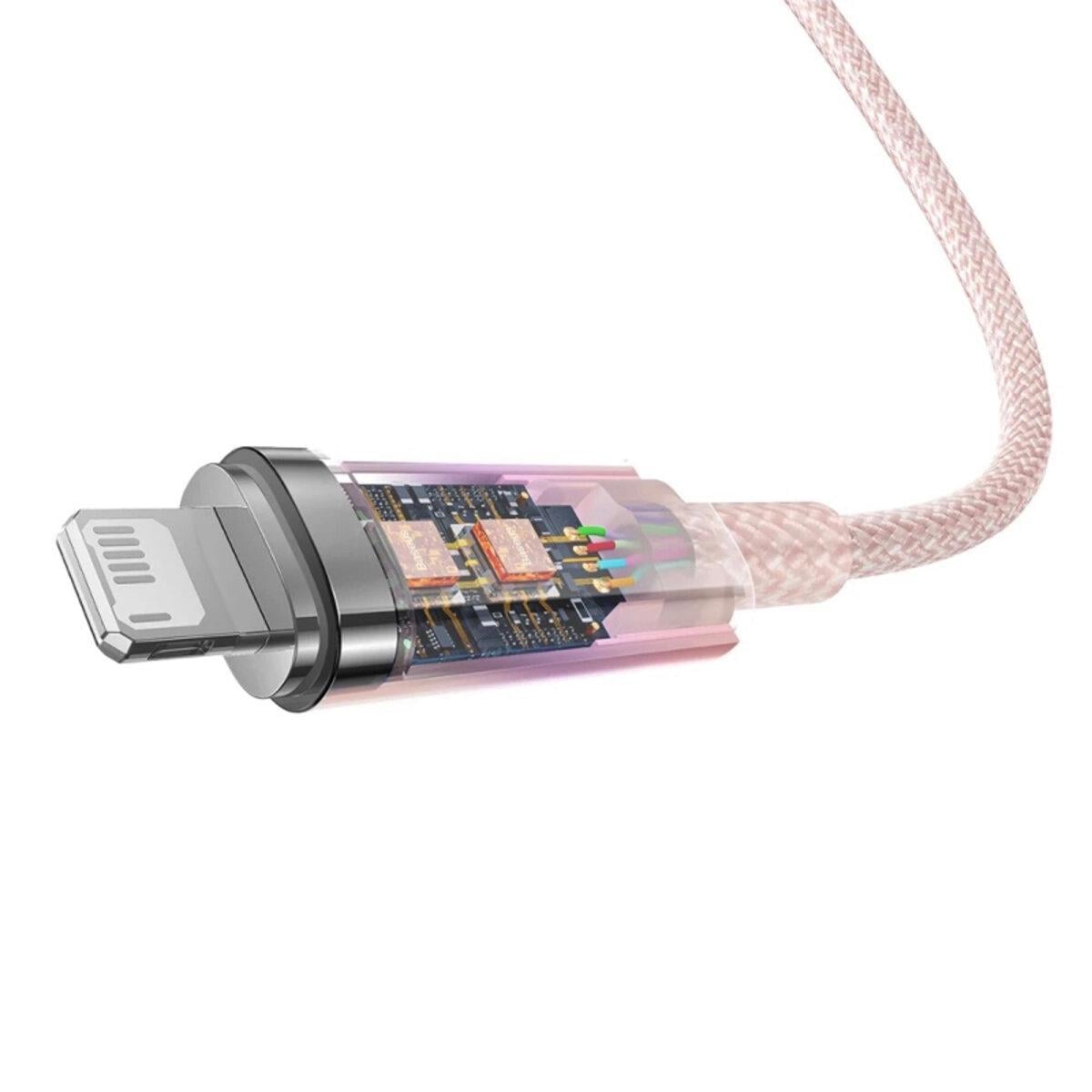 Кабель BASEUS Explorer USB-Lightning 2.4А Розовый (CATS010004) - фото 3