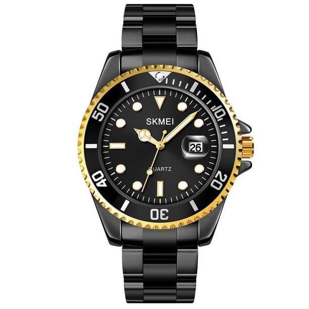 Наручные часы мужские Skmei 1779BKGD кварцевые Черный/Золотистый (29596781)