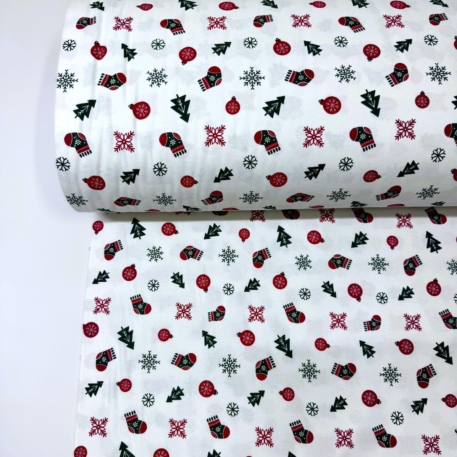 Ткань для постельного белья фланель новогодний 240 см (206651/1 03016)