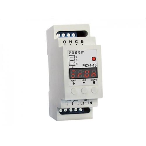 Реле контролю рівня рідини Rubezh РКУ4-16 на DIN-рейку 16А без датчиків Реле контролю рівня рідини Rubezh РКУ4-16 на DIN-рейку 16А без датчиків
