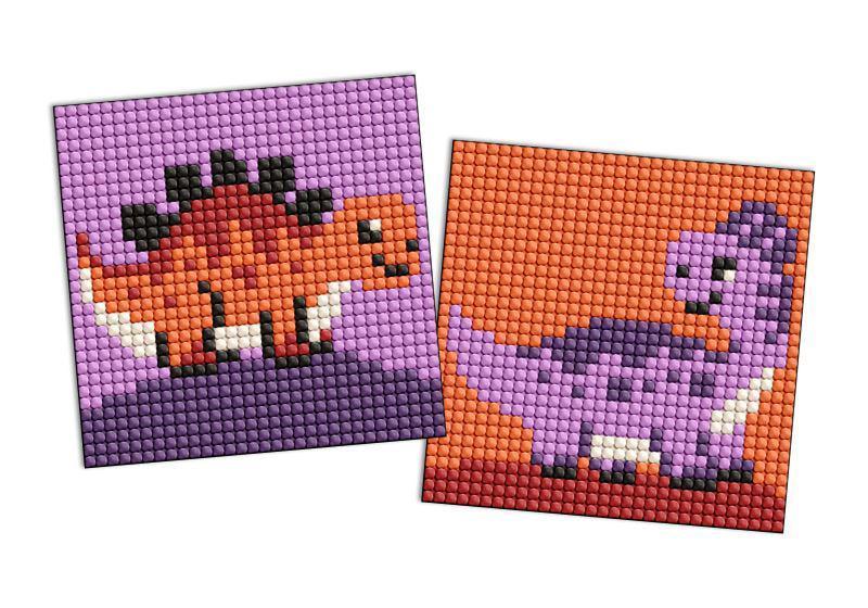 Алмазная мозаика на стикере Ideyka Юрский период Динозавр 1 из 2 сюжетов 9х9 см (Id-AMS1130)