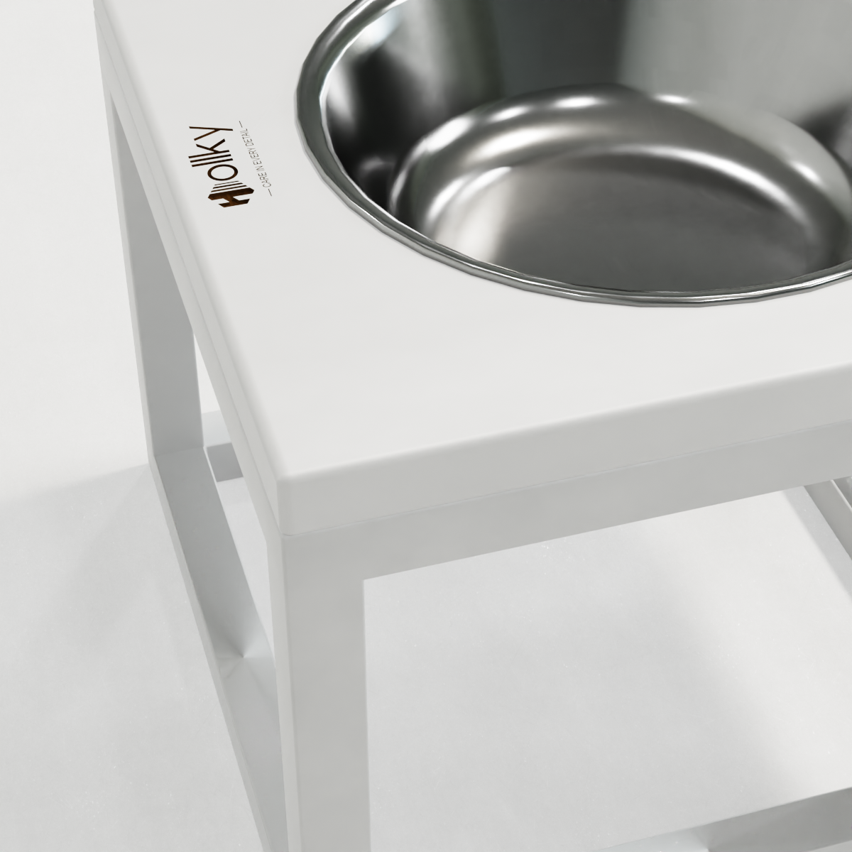 Миска на подставке для больших собак Hollky Base Solo XL 1,8 л (XL-262620-WHWH) - фото 2 Миска на подставке для больших собак Hollky Base Solo XL 1,8 л (XL-262620-WHWH) - фото 2