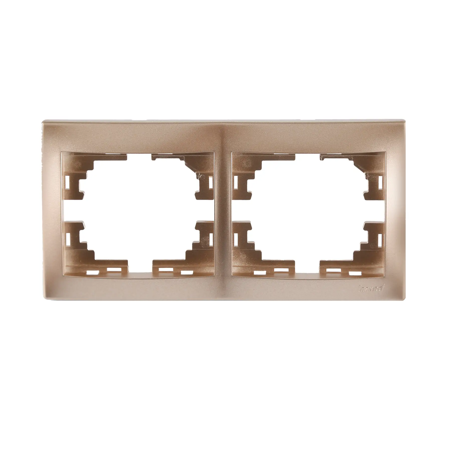 Рамка Lezard Mira 2-местная горизонтальная Светло-коричневый перламутр