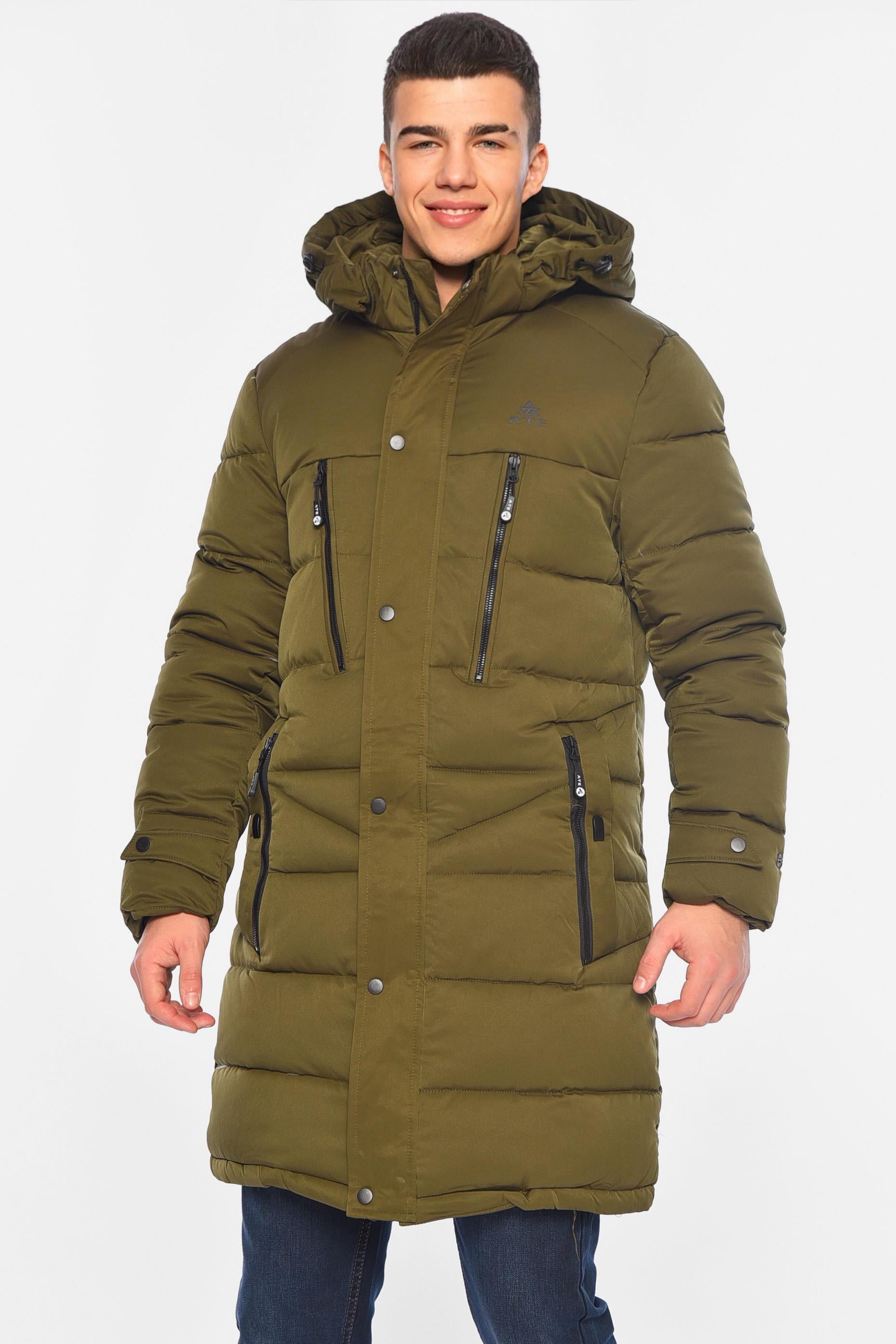 Куртка мужская удлиненная еврозима 2XL Хаки (196062)