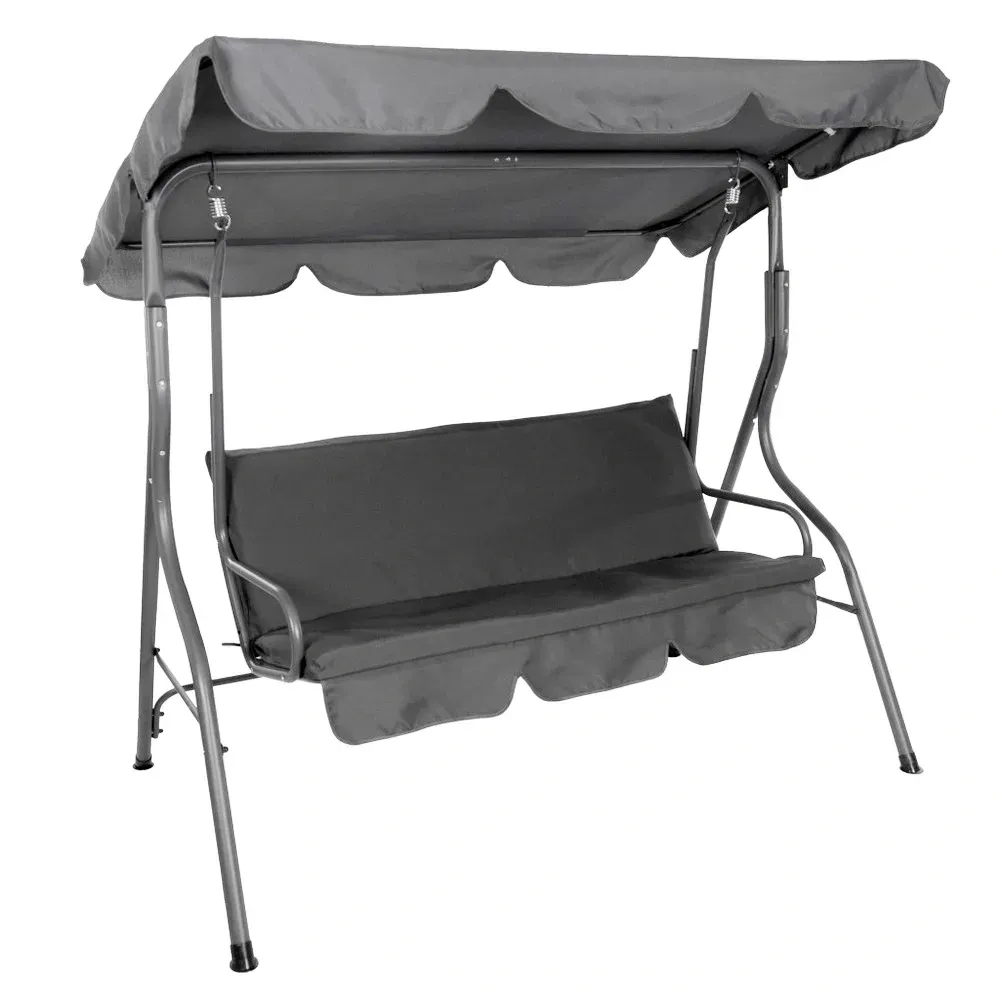 Садовая качель 4Рoints Garden 3-местная с навесом до 260 кг Серый (DA-4PSWG)