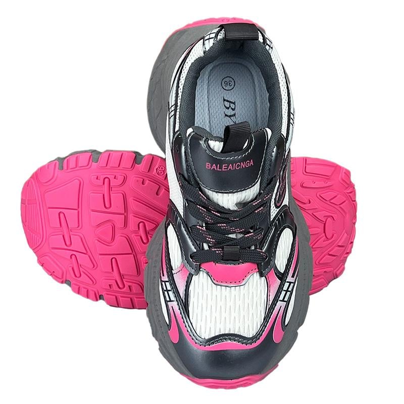 Кросівки жіночі на платформі 20817-6 p. 39 24,5 см Сіро-рожевий