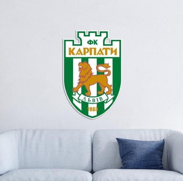 Картина-панно на стену в стиле лофт деревянная Decart Эмблема Карпаты Львов из натурального дерева 100х66 см