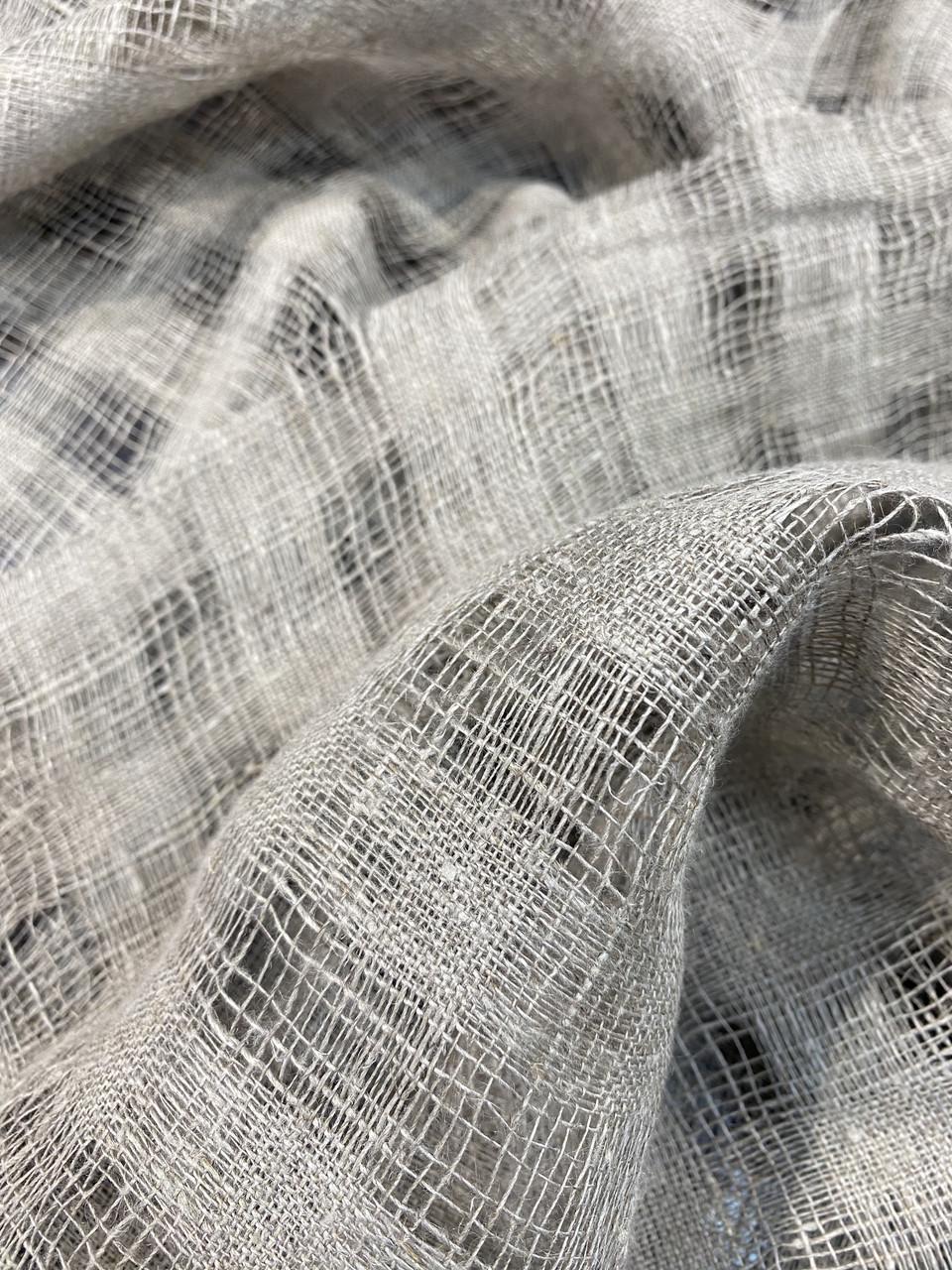 Ткань LINEN PLUS 100% лен натуральная 150 см 3/330 Серый - фото 3