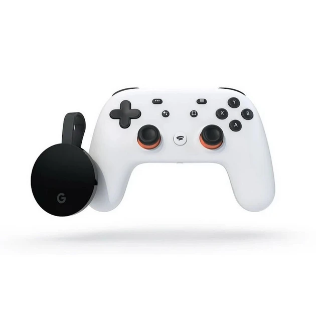Комплект приставки Google Stadia Premier Edition Stadia Controller/Chromecast Ultra Clear White (GA00722)
