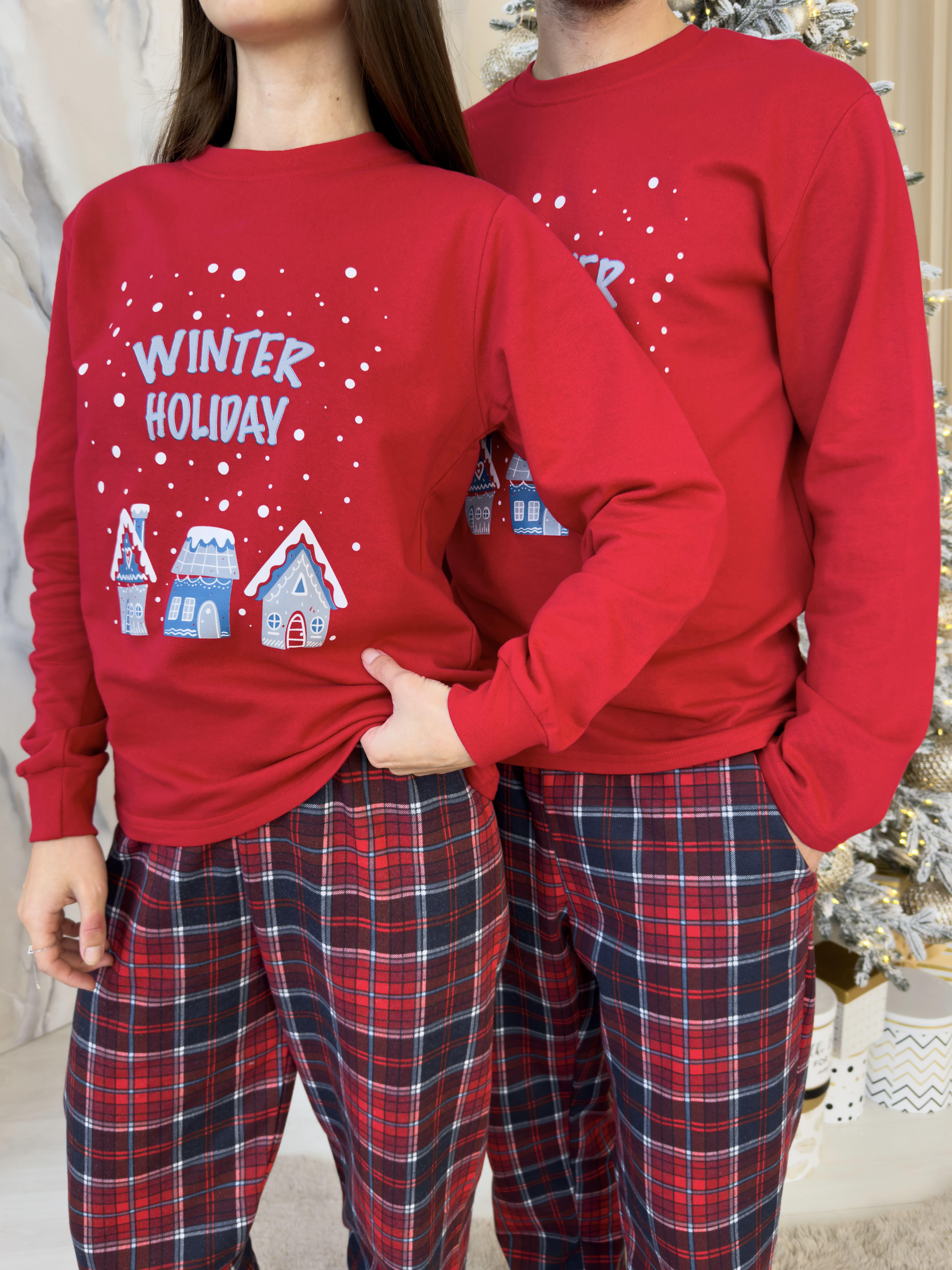 Пижамы парные мужская и женская Winter Holiday с начесом L (KMW2021) - фото 6 Пижамы парные мужская и женская Winter Holiday с начесом L (KMW2021) - фото 6