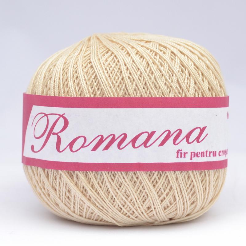 Пряжа хлопковая Romanofir Romana 1276 Светлый беж (6962)