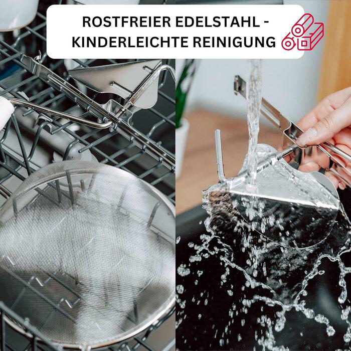 Набір для консервування Westmark сито-перетирач/воронка ABS/дерево/нержавіюча сталь Білий/Сріблястий (119722E6) - фото 6