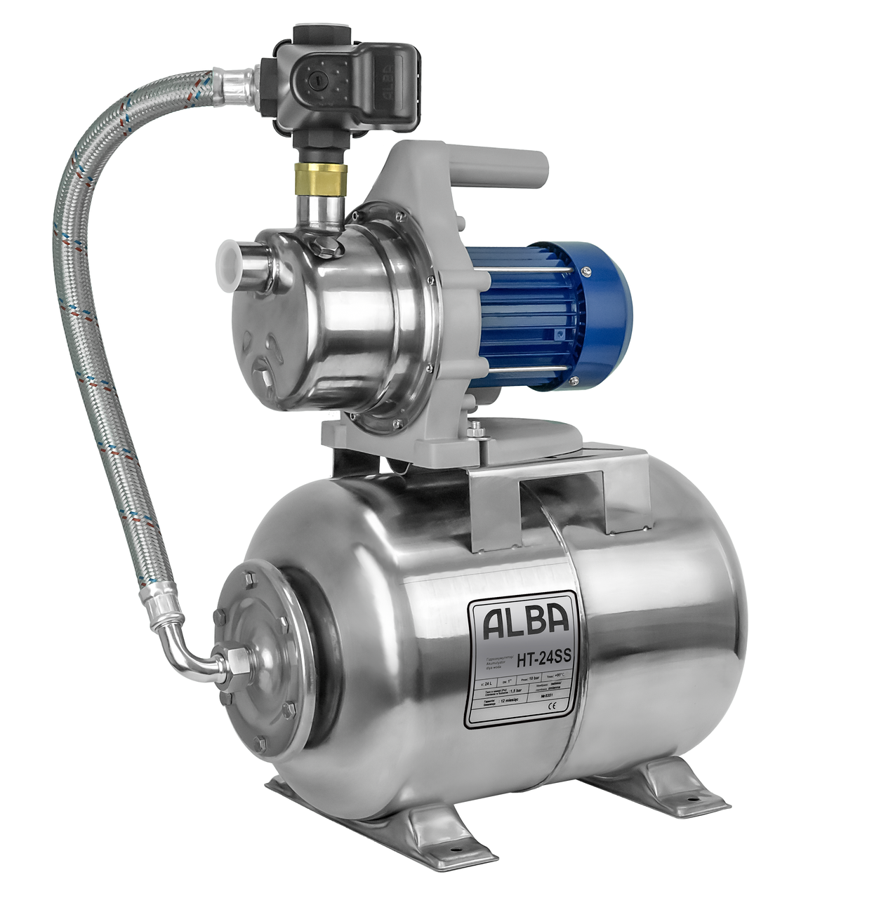 Станція насосна ALBA з механічним реле тиску JGP SS 1.5-25/24 SS