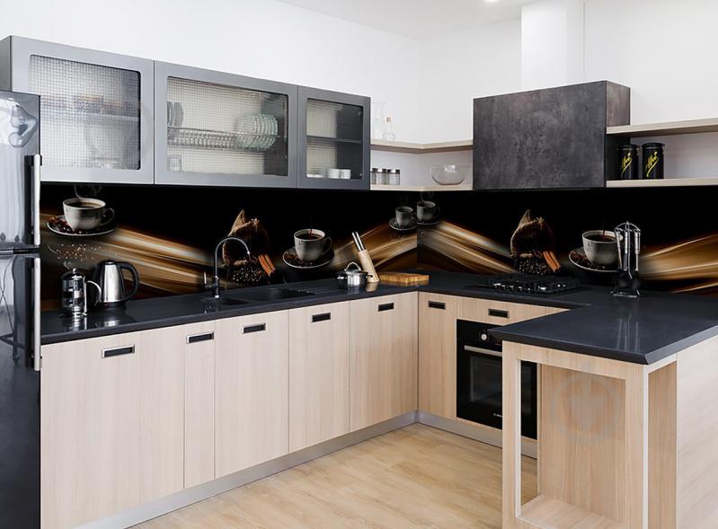 Скинали на кухню Zatarga «Кофе с палочкой корицы» 600х2500 мм виниловая 3Д наклейка кухонный фартук - фото 4