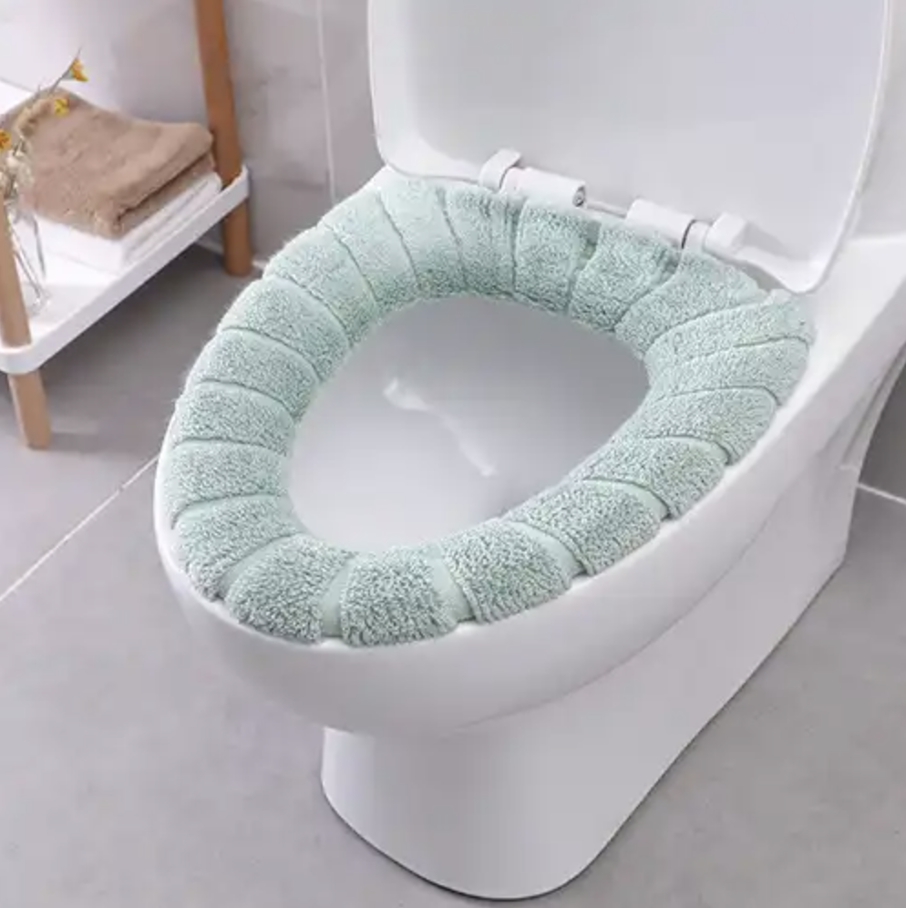 Накладка-подушка универсальная мягкая для крышки унитаза Зеленый