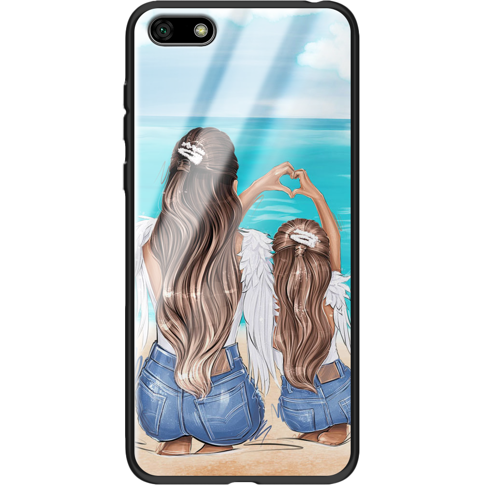 Чехол BoxFace Huawei Y5 2018 Family Vacation Черный силикон со стеклом (33370-up2380-37727)