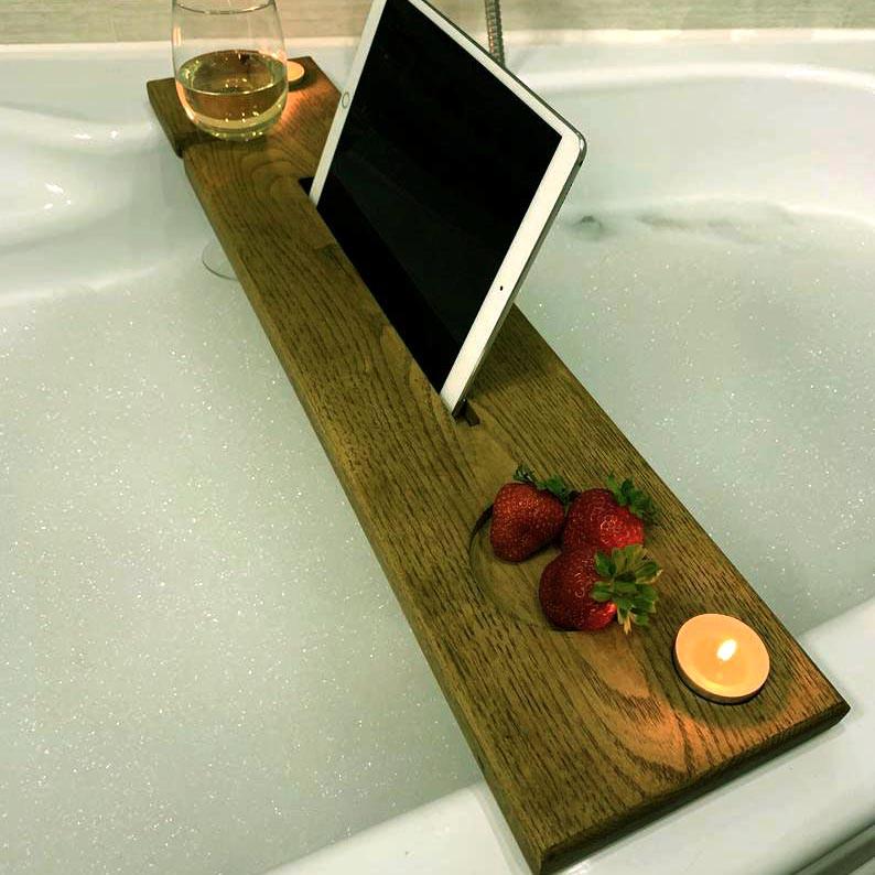 Столик-полка для ванной из дерева Хомс Мускат (СДВ-000307)