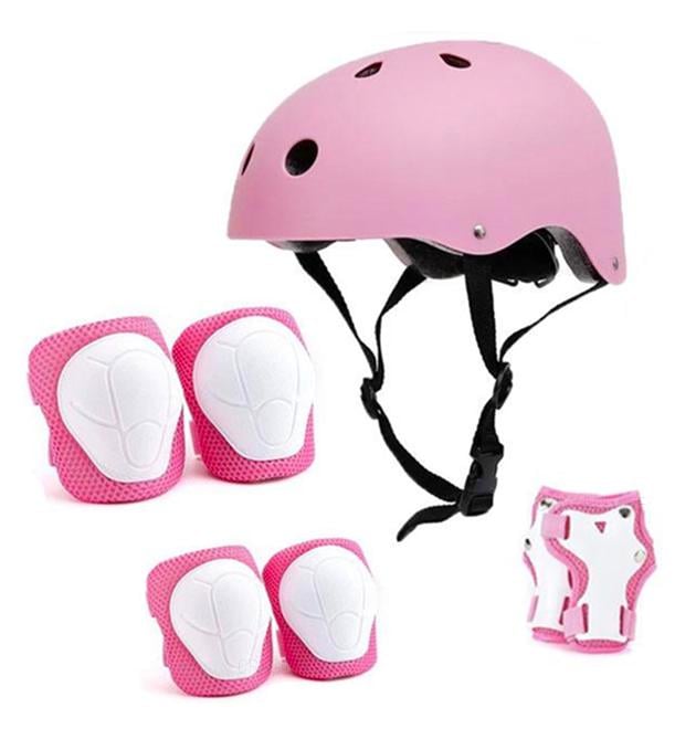 Набор защиты детского велосипедный Шлем для велосипеда наколенники наладонники Розовый - фото 1 Набор защиты детского велосипедный Шлем для велосипеда наколенники наладонники Розовый - фото 1