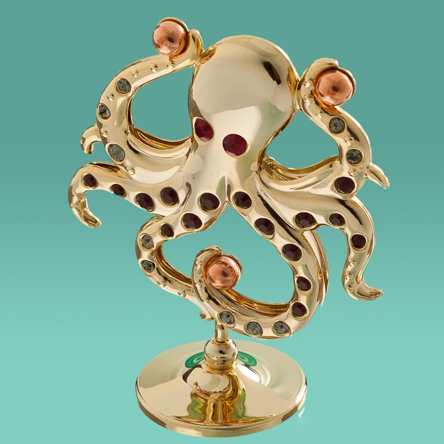 Фігурка Восьминіг Elisey з позолотою та стразами (0414-001/GA)