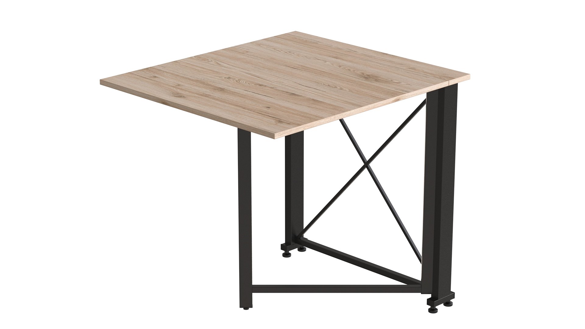 Стол-книжка трансформер Ferrum-decor Orion 1 металл/ДСП 16 мм 750x810x730 мм Черный/Дуб Сан-Марино (ORI102)