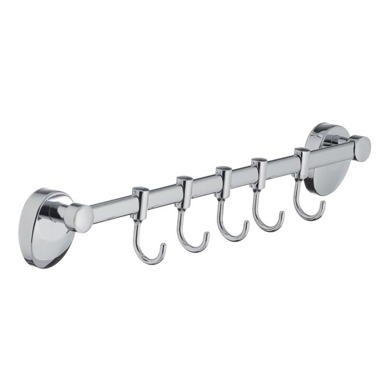 Планка з гачками для рушників Zerix LR3315-5 LL1448 п'ятірної Хром (128622)