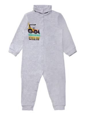 Комбинезон детский хлопковый для мальчика Gabbi КВ-19-31-1 Технобой 80 см Серый (11806)