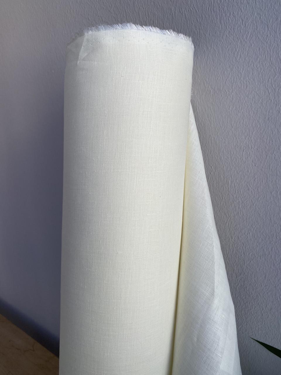 Ткань рубашечно-платьевая LINEN PLUS 100% лен смягчен 143 см 236/1403 Молочный - фото 5 Ткань рубашечно-платьевая LINEN PLUS 100% лен смягчен 143 см 236/1403 Молочный - фото 5