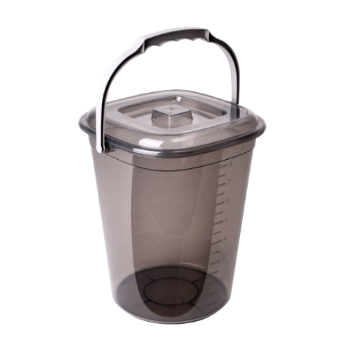 Відро Алеана Smart з кришкою пластик 9 л Коричневий прозорий/Какао (УТ000097232)