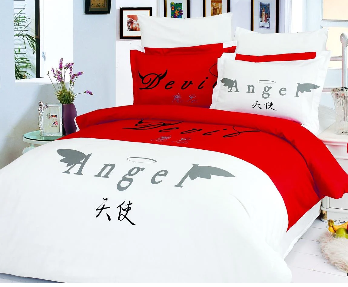 Комплект постельного белья Le Vele Devil&Angel полуторный 160х220 см (lv-037)