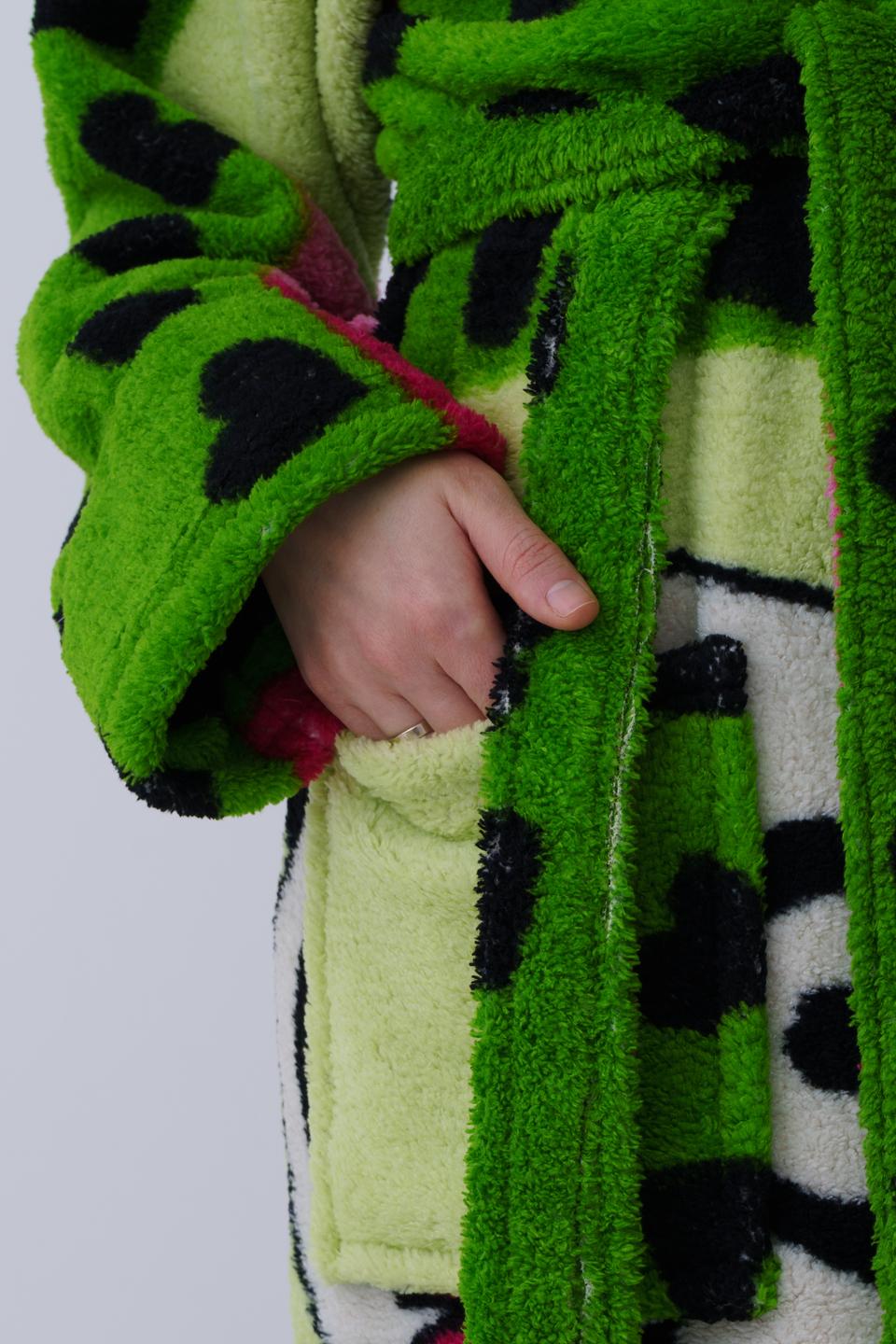 Халат жіночий UT Store Панда HT03 XL Зелений (24524470) - фото 3