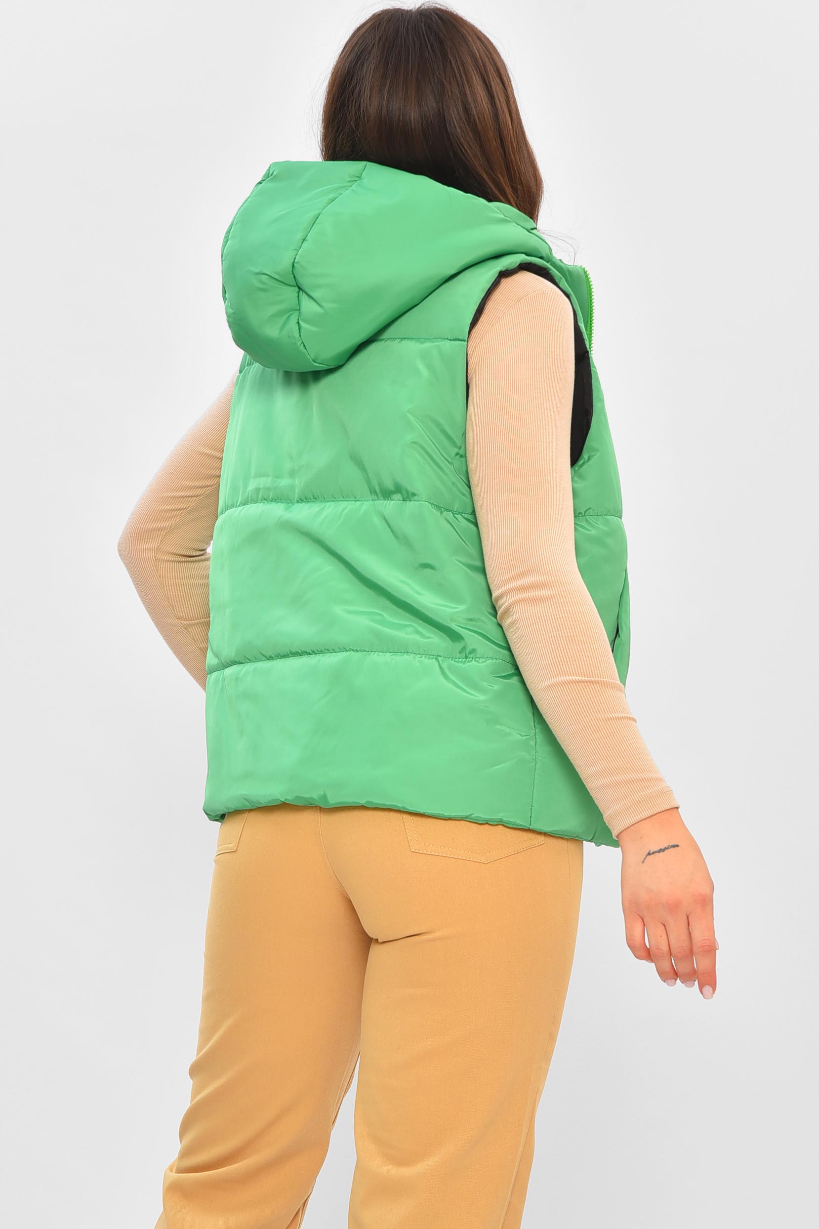 Жилетка жіноча демісезонна 205101 M Зелений - фото 3 Жилетка жіноча демісезонна 205101 M Зелений - фото 3