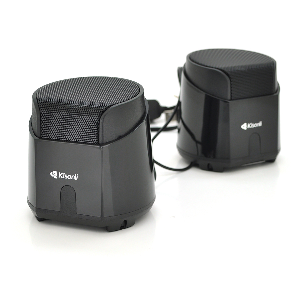 Набор портативных колонок Kisonli 2.0 K500 USB 3,5 мм Черный (23410)