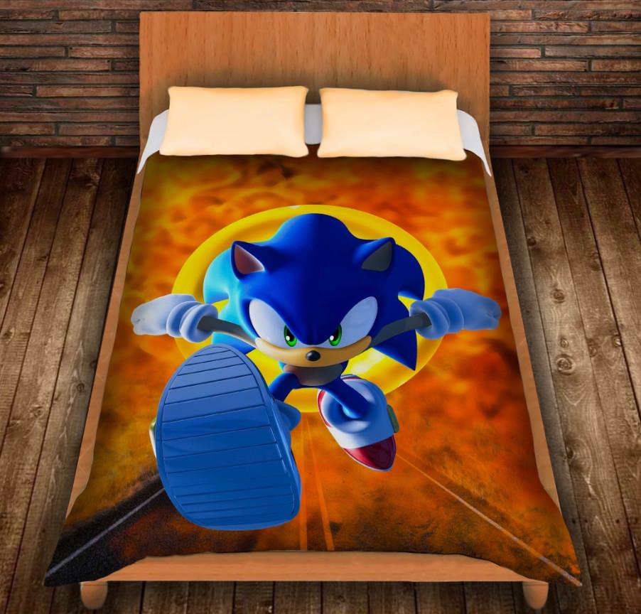 Плед с 3D принтом Соник огненный 150x200 см (epi_0002)