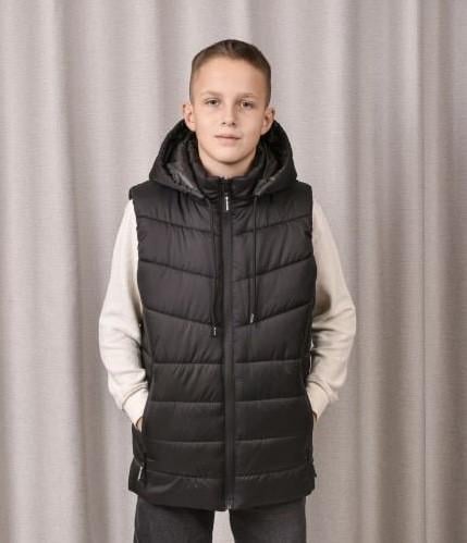 Жилет для мальчика демисезонный 158 см Черный (2702968374)