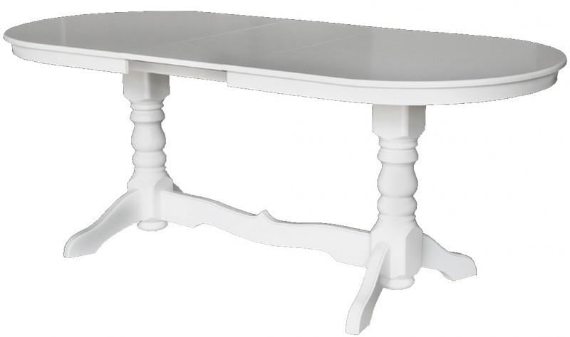 Стіл обідній Сейм-2 розсувний 1200-1600 мм дерев'яний Білий (1371205182)
