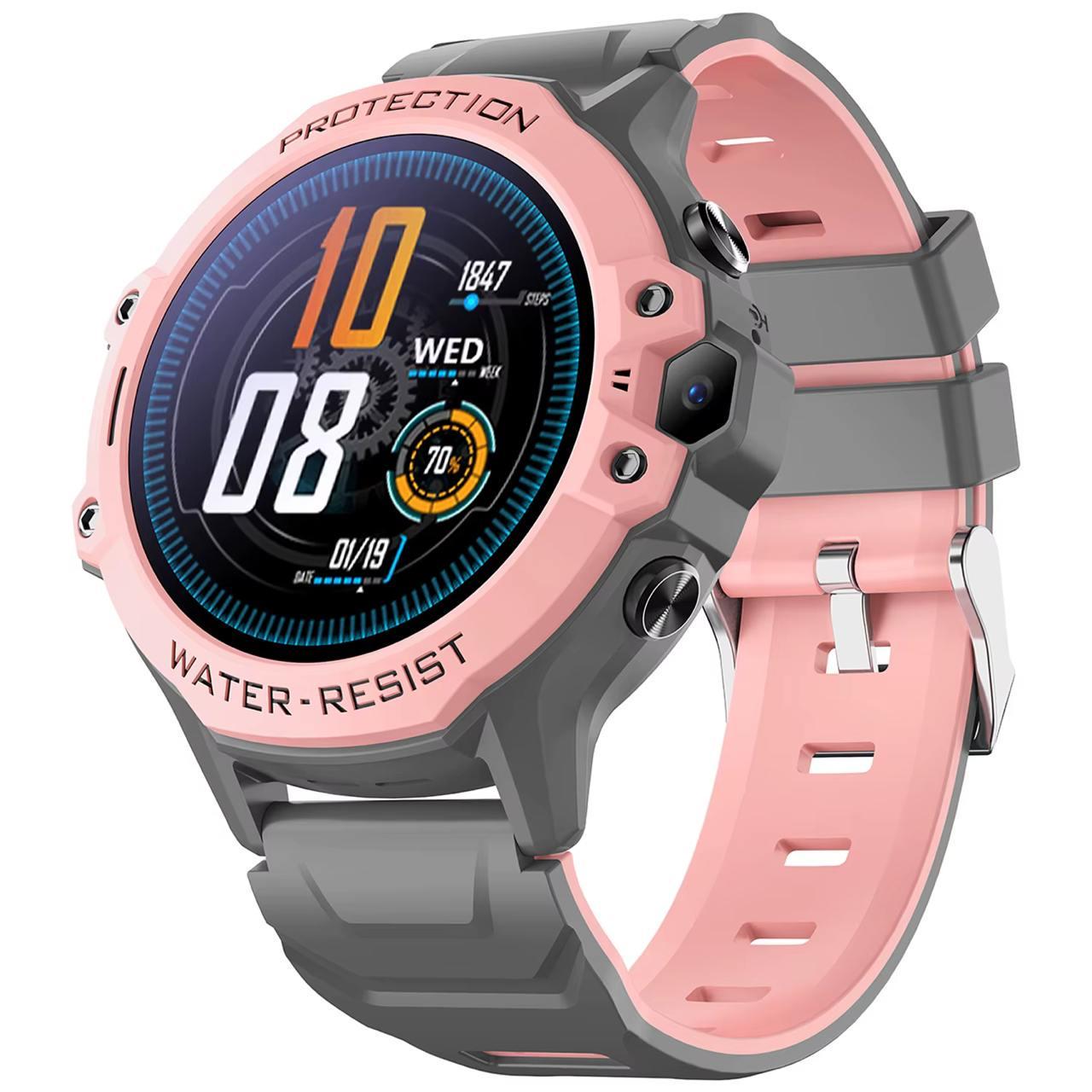 Смарт-часы детские K55 4G с SIM-картой GPS Розовый (26389529)