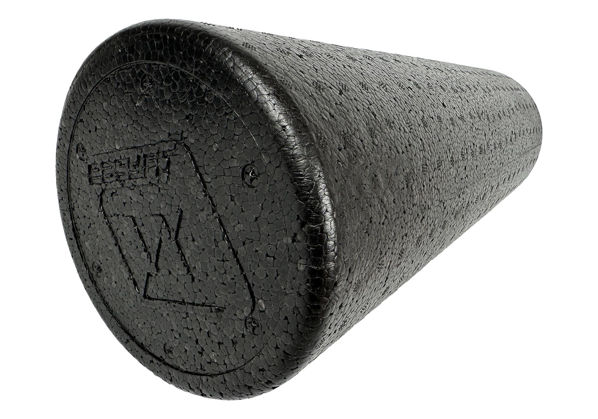 Масажний ролик EasyFit PolyFoam Roller 45 см твердий Чорний/Білий (EFFM45-BW) - фото 2