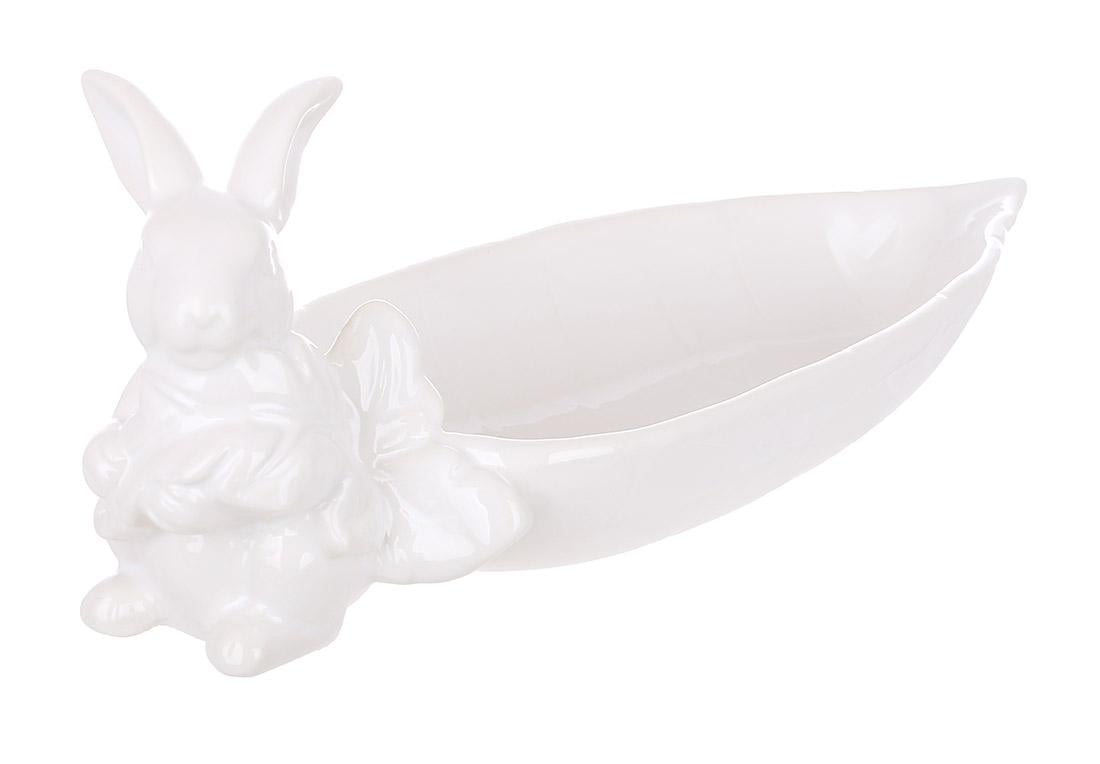 Тарелка керамическая Зайка с морковью 27,4x9,5x9,2 см (733-778)