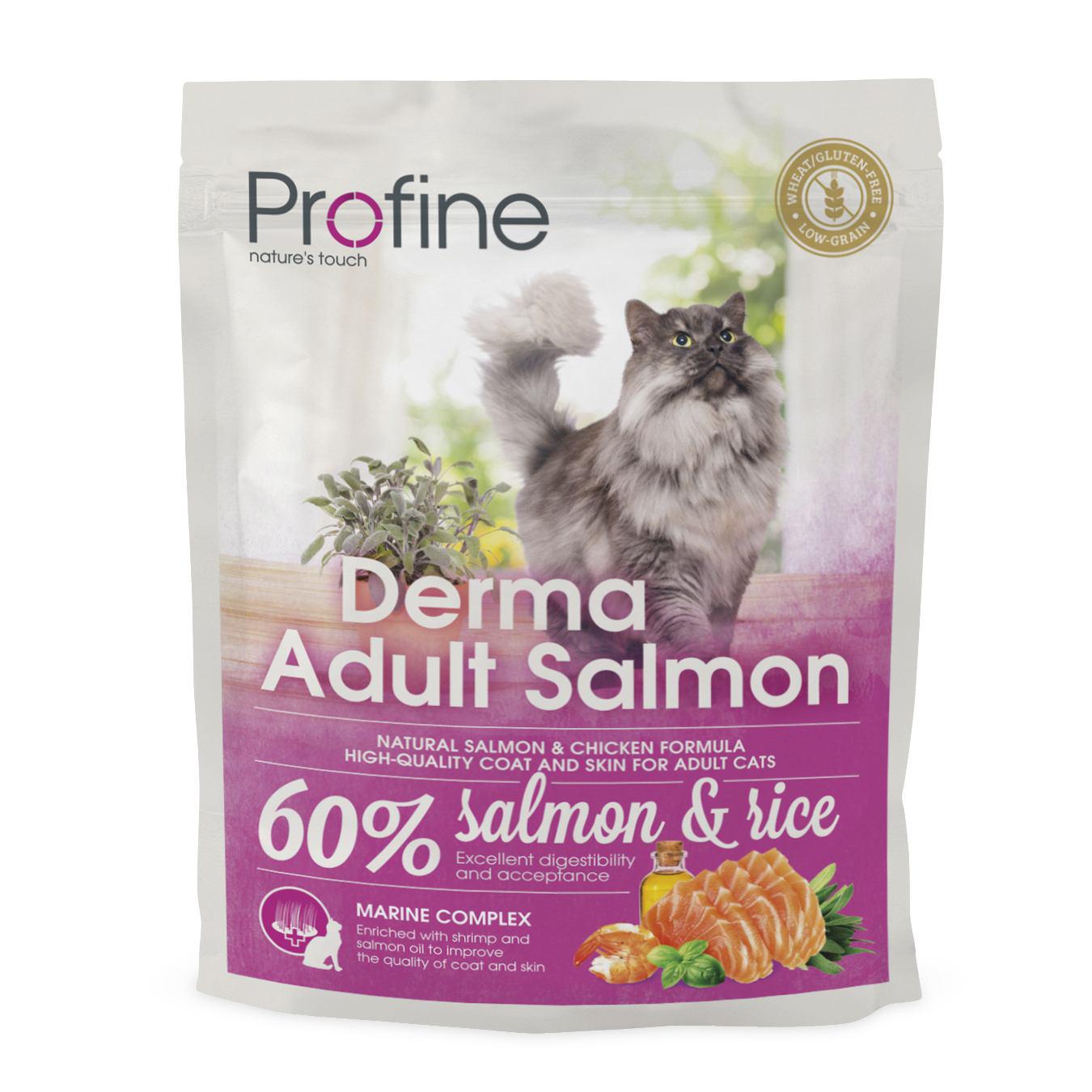 Корм сухий Profine Cat Derma з лососем та рисом для довгошерстих котів 300 г (8595602517756) - фото 1 Корм сухий Profine Cat Derma з лососем та рисом для довгошерстих котів 300 г (8595602517756) - фото 1