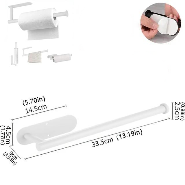 Держатель для бумажных полотенец настенный пластиковый Белый - фото 10