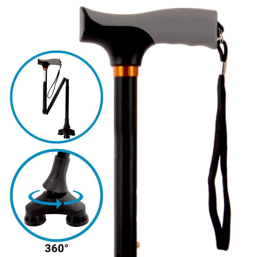 Трость складная OSD-BL530202 алюминиевая с вращающимся наконечником (20836278) - фото 2