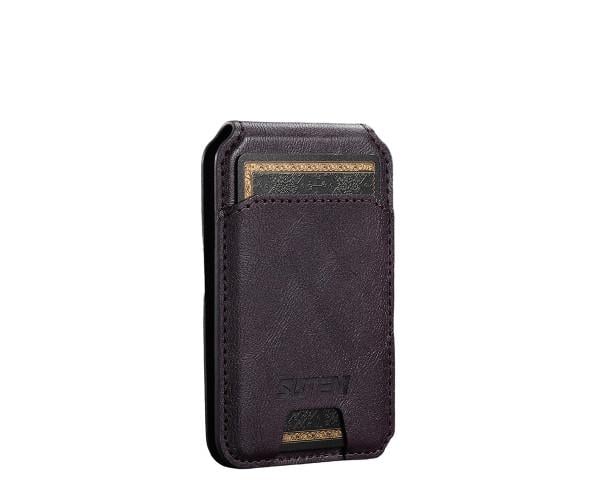 Кошелек-визитница кожаный SUTENI с поддержкой MagSafe Violet
