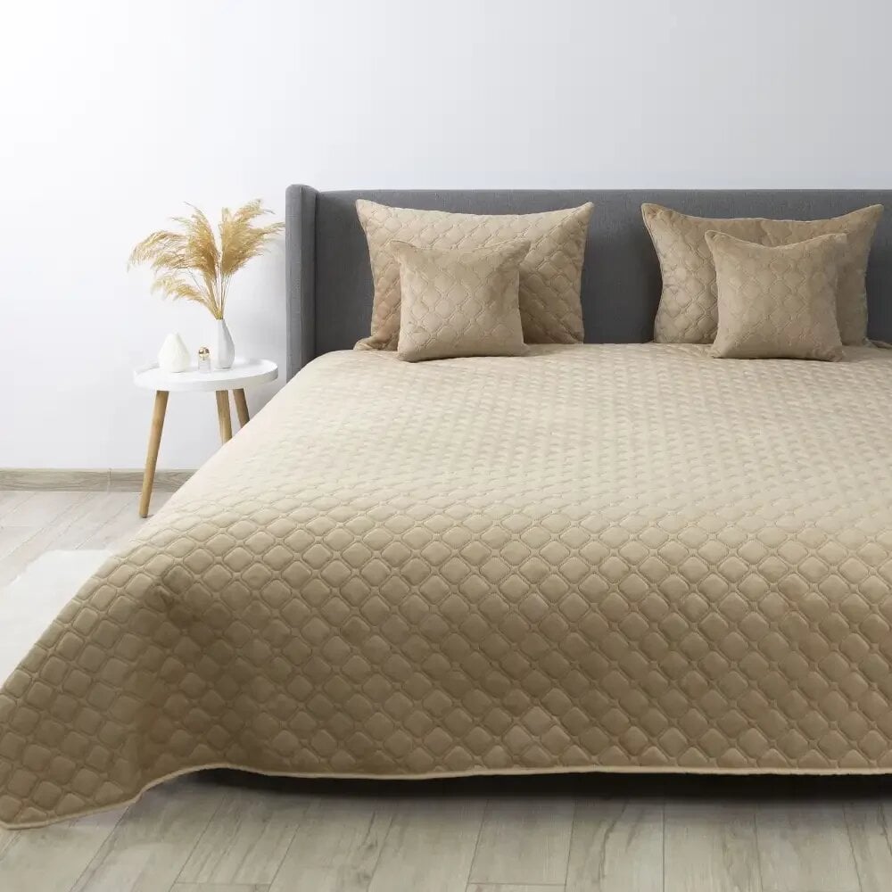 Покривало велюрове ТЕП VELOUR Ромб круглий 240x260 см Золотий бежевий (8408) Покривало велюрове ТЕП VELOUR Ромб круглий 240x260 см Золотий бежевий (8408)