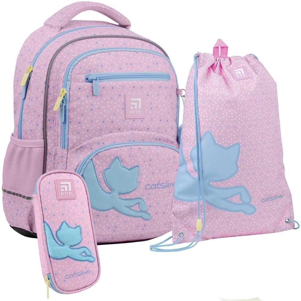 Шкільний набір KITE Catsline рюкзак/пенал/сумка для взуття (SET_K22-773S-1)
